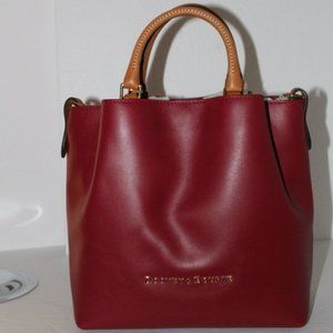 DOONEY & BOURKE WINE LEATHER  BARLOW BAG NWT